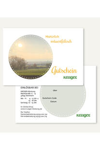 Kr�ger-Kleidung Geschenkgutschein 50 Euro per Email