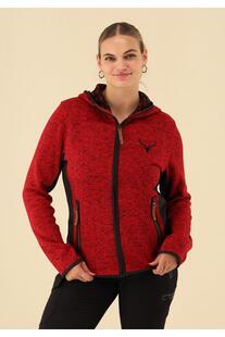 OS TRACHTEN Strickfleece-Jacke rot
