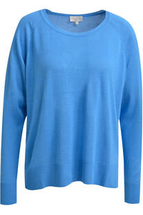 Milano Italy Pullover with roundneck and raglan 1/1 sleeves santorini