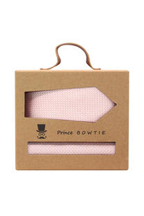 Prince Bowtie Set Krawatte+Tuch Micro rosa