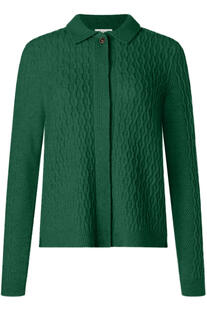 MAERZ Muenchen Strickjacke Knopf 1/1 Arm bottle green