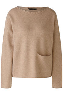 Oui Pullover Wollmischung beigemel
