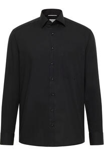 ETERNA Hemd schwarz Comfort Fit Langarm Popeline
