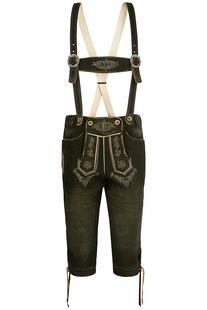 MADDOX Wildbock Lederkniebundhose dunkelbraun