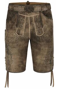 SPIETH & WENSKY Wildbock Ledershorts braun