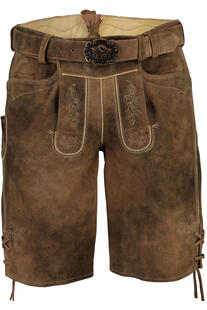 SPIETH & WENSKY Leder-Shorts Olrik braun Wildbockleder