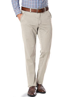 CLUB OF COMFORT High Stretch Baumwoll-Hose sand Garvey Flat-Front