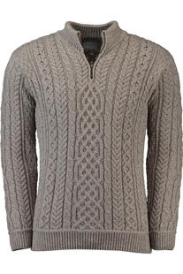 ARAN Troyer beige Merinowolle Supersoft