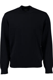MAERZ Stehkragen Pullover marine  aus Merinowolle