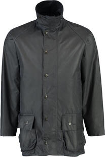 BARBOUR Wachsjacke Beaufort marine mit Cordkragen