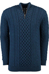 ARAN Troyer blau Merino-Wolle