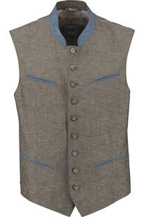 GEBR. WEIS Weste Bodensee beige mit Leinen