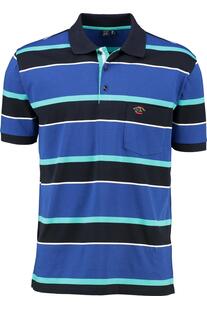 SAILING COMP Polo-Shirt royal gestreift