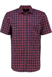 OS TRACHTEN Funktions Hemd rot kariert Regular Fit Kurzarm Stretch