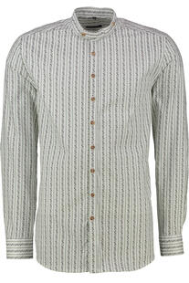 OS TRACHTEN Hemd gr�n Slim Fit Langarm Stehkragen