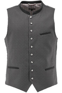 OS TRACHTEN Weste anthrazit gemustert Slim Fit