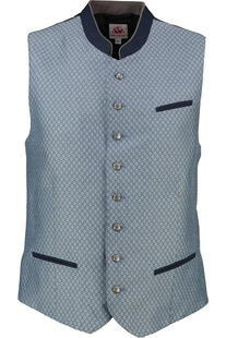 SPIETH & WENSKY Weste Daniel blau  im Jacquard-Dessin