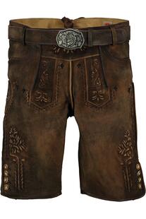 MADDOX Leder Shorts Zugersee nuss