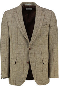 CARL GROSS Harris Tweed Sakko beige kariert
