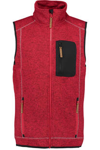 OS TRACHTEN Fleece-Weste rot meliert