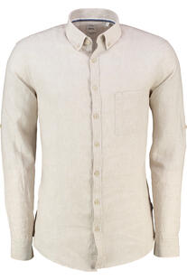 BRAX Leinen Hemd Dirk beige Modern Fit Langarm Leinen
