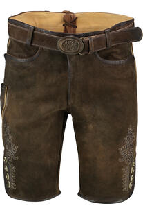 MADDOX Leder Shorts nuss