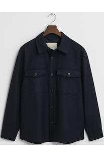 GANT Hemdjacke Overshirt Reg Wool Blend evening blue