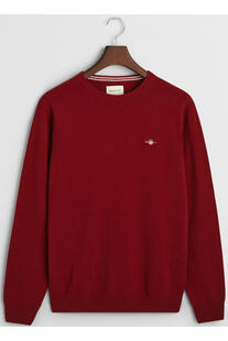 GANT Lambswool Rundhals-Pullover plumped red Regular Fit