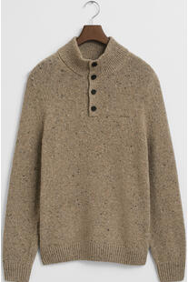 GANT Wollmix Troyer sand melange Regular Fit