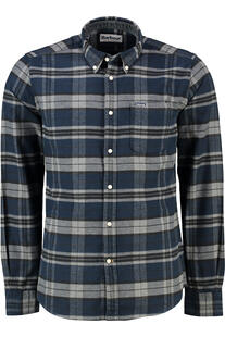BARBOUR Hemd Betsom grey marl kariert Langarm