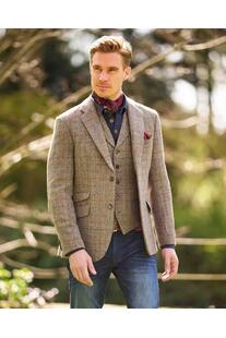 WELLINGTON OF BILMORE Harris Tweed Sakko London walnut check kariert