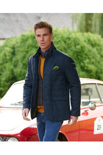 WELLINGTON OF BILMORE Tweed Jacke Austria blue herringbone
