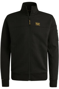 PME LEGEND Sweat Jacke jaquard interlock sweat black