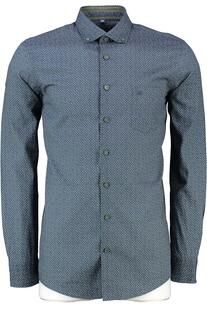 REDMOND Hemd blau/gr�n gemustert Comfort Fit Langarm