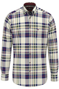 FYNCH HATTON Hemd deep merlot kariert Casual Fit