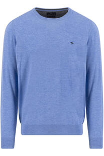 FYNCH HATTON Cashmere Rundhals Pullover crystal blue Casual Fit