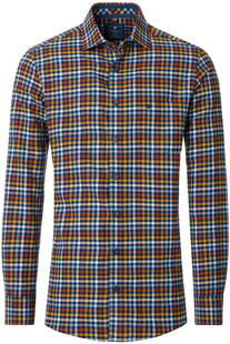 REDMOND Flanell Hemd Orange kariert