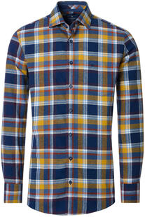 REDMOND Flanell Hemd Orange kariert