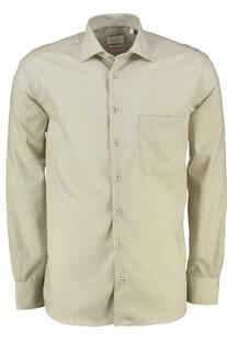 ETERNA Hemd beige gemustert Comfort Fit Langarm