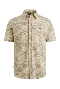 PME LEGEND Piqu� Jersey Hemd birch gemustert Kurzarm