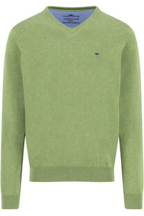 FYNCH HATTON V-Ausschnitt Pullover avocado Casual Fit