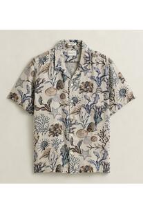 GANT Leinen Hemd cat beige gemustert Regular Fit