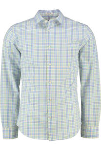 GANT REG Popeline Hemd lavender blue kariert Regular Fit Langarm