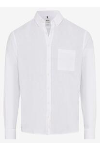 Leinen Hemd Daniel white Modern Fit Langarm