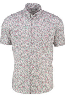 BRAX Ultra light Hemd Dan magenta gebl�mt Modern Fit Kurzarm