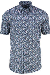 OLYMP Business Hemd Luxor marine gebl�mt Modern Fit Kurzarm