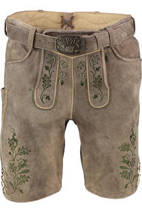SPIETH & WENSKY Leder Shorts Harry patina einfarbig