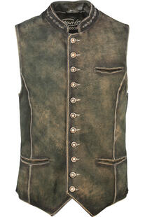 Leder Weste Westsee braun einfarbig