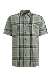 PME LEGEND Hemd Yarn Dyed iceberg green kariert Regular Fit Kurzarm