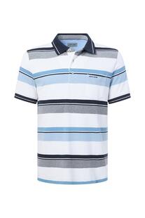 PIERRE CARDIN Polo-Shirt blue haeven gestreift